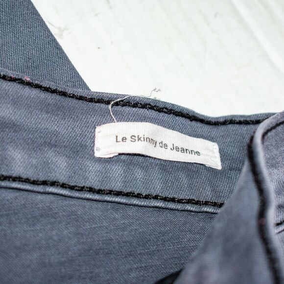 FRAME Denim Le Skinny de Jeanne Jeans in Gray Squid ink Women's size 24 - Picture 6 of 9